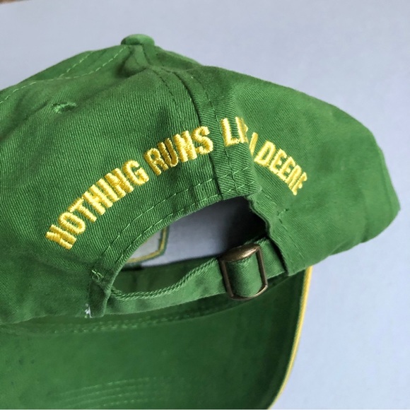 NEW JOHN DEERE Hat Cap NOTHING RUNS LIKE A DEERE GREEN UNISEX Men’s NWOT - Picture 4 of 16